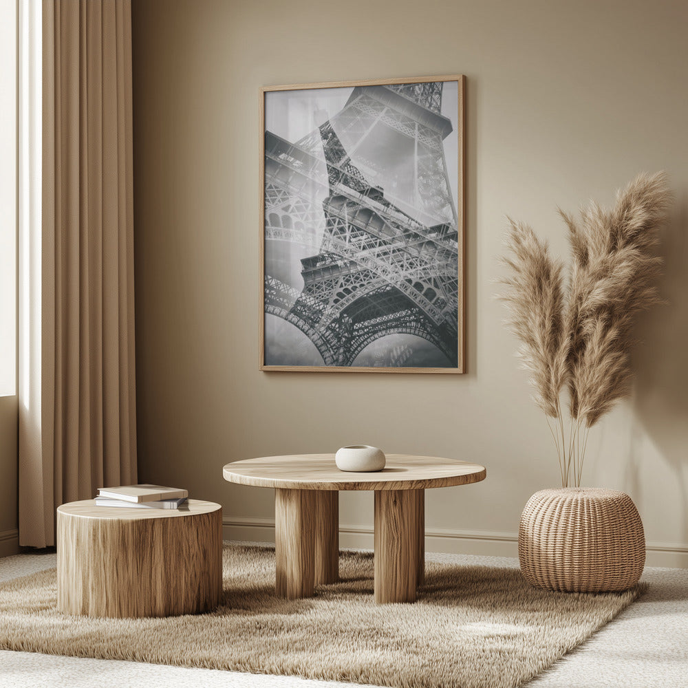 Eiffel Tower Double Exposure Poster