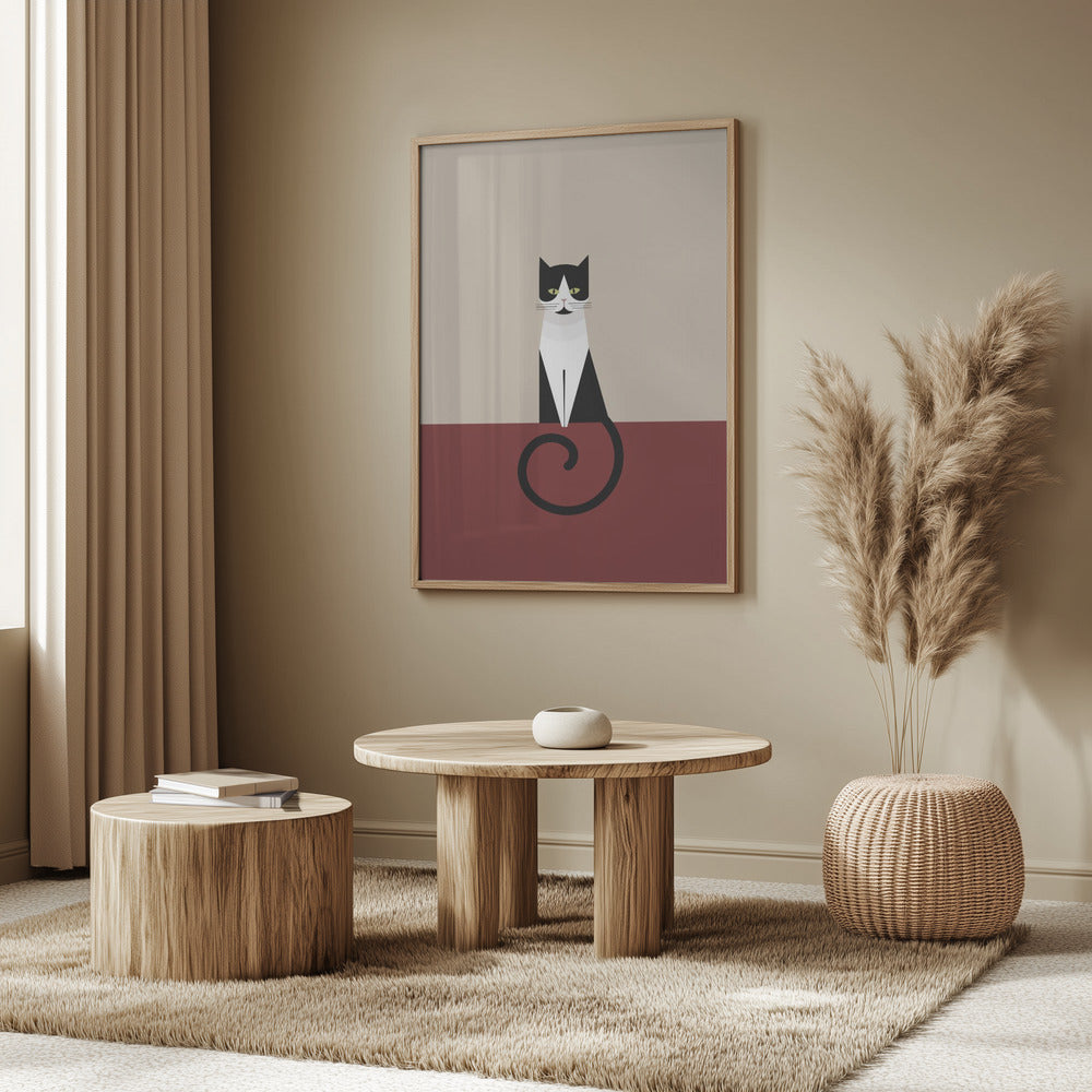 Coco as a geometric cat Poster