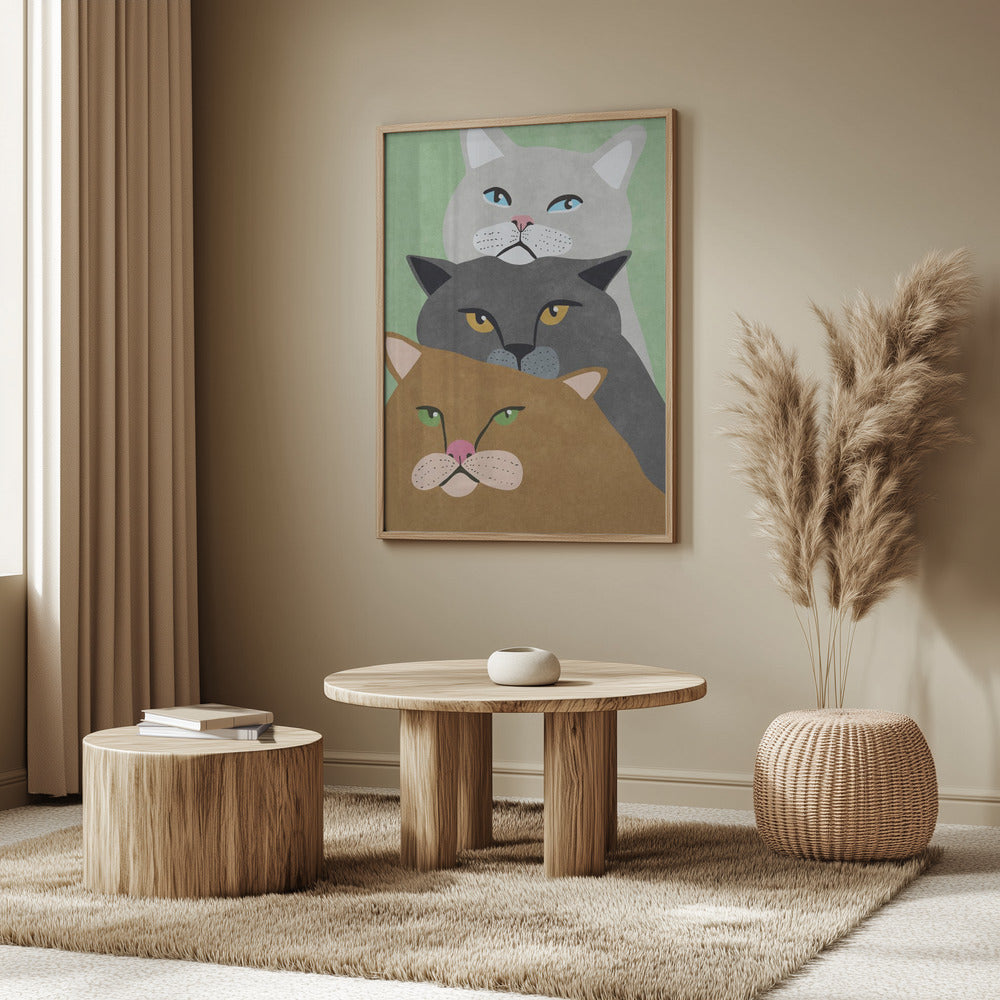 Cat Trio Poster