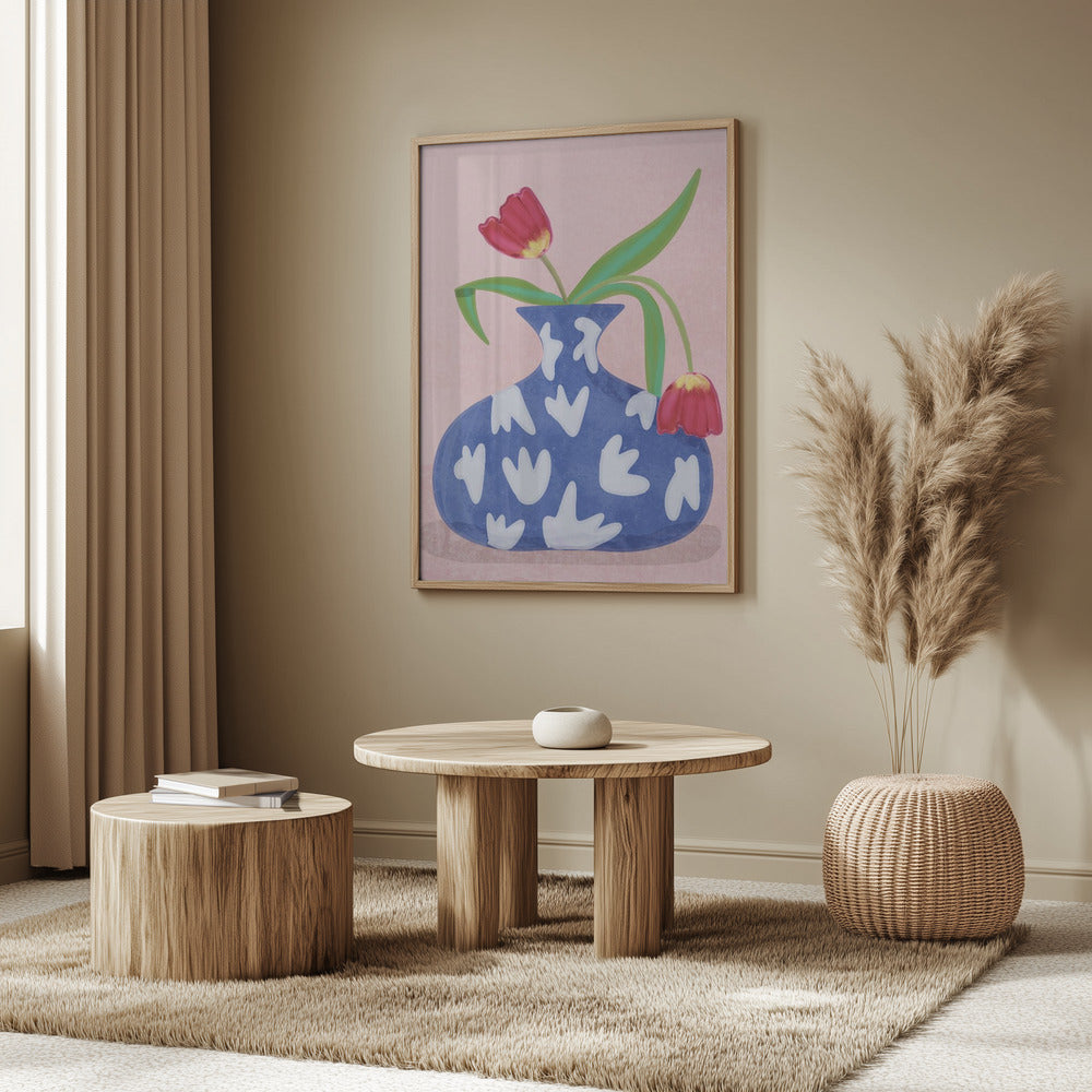 Tulpe in vase Poster