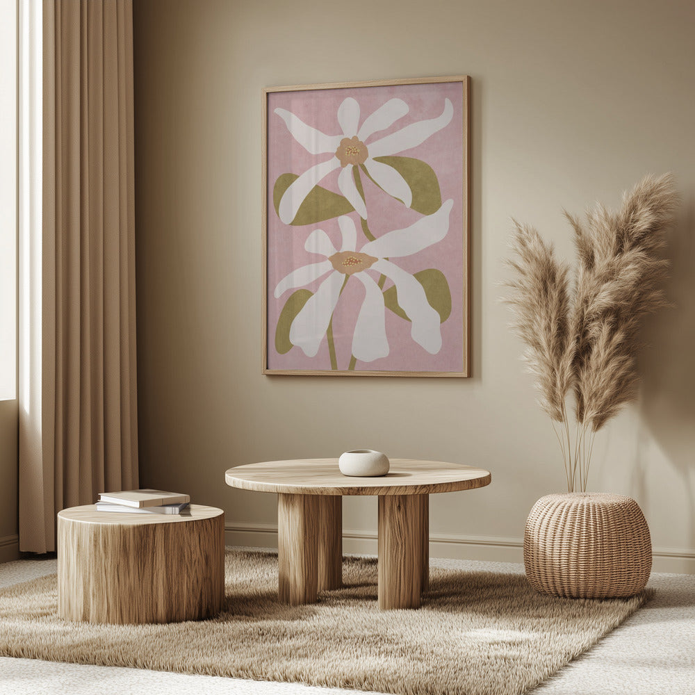 Abstract Flowers I Poster