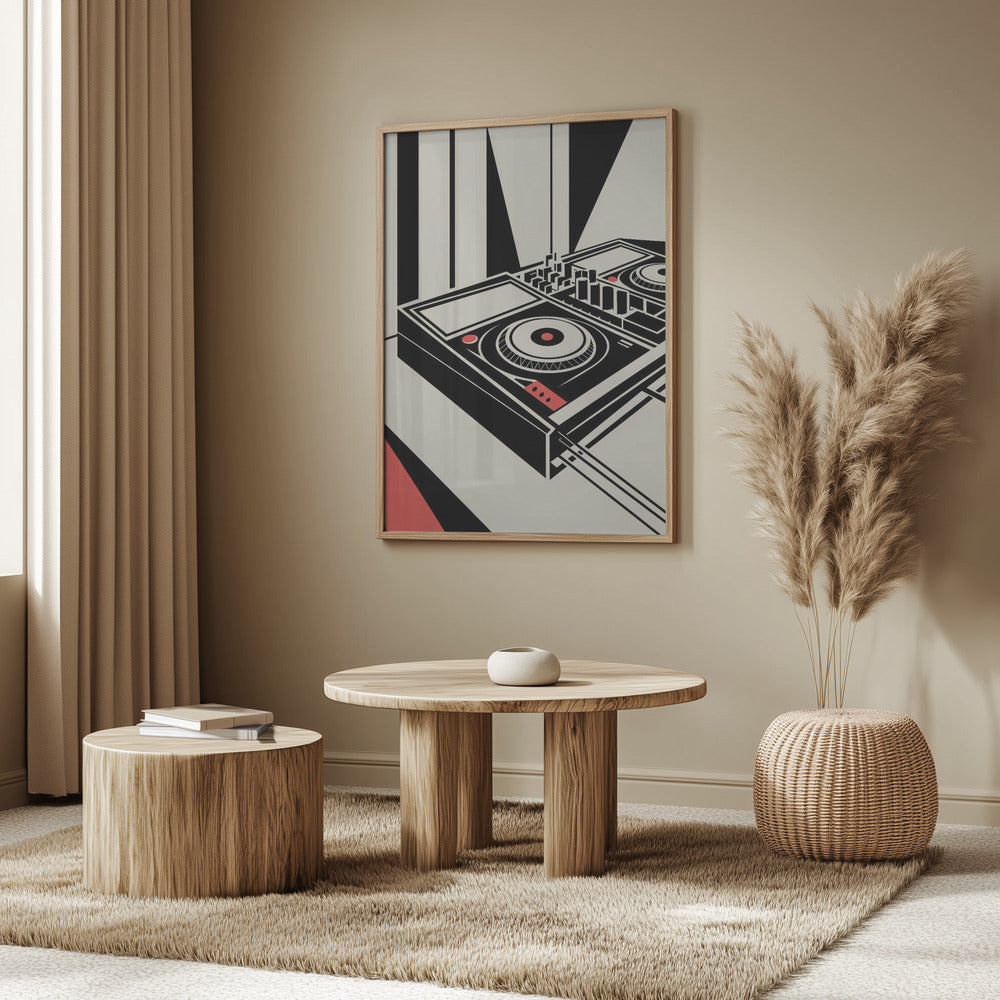 DJ Mixer - Bauhaus Style Poster