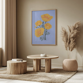 Bouquet of orange California poppies Poster