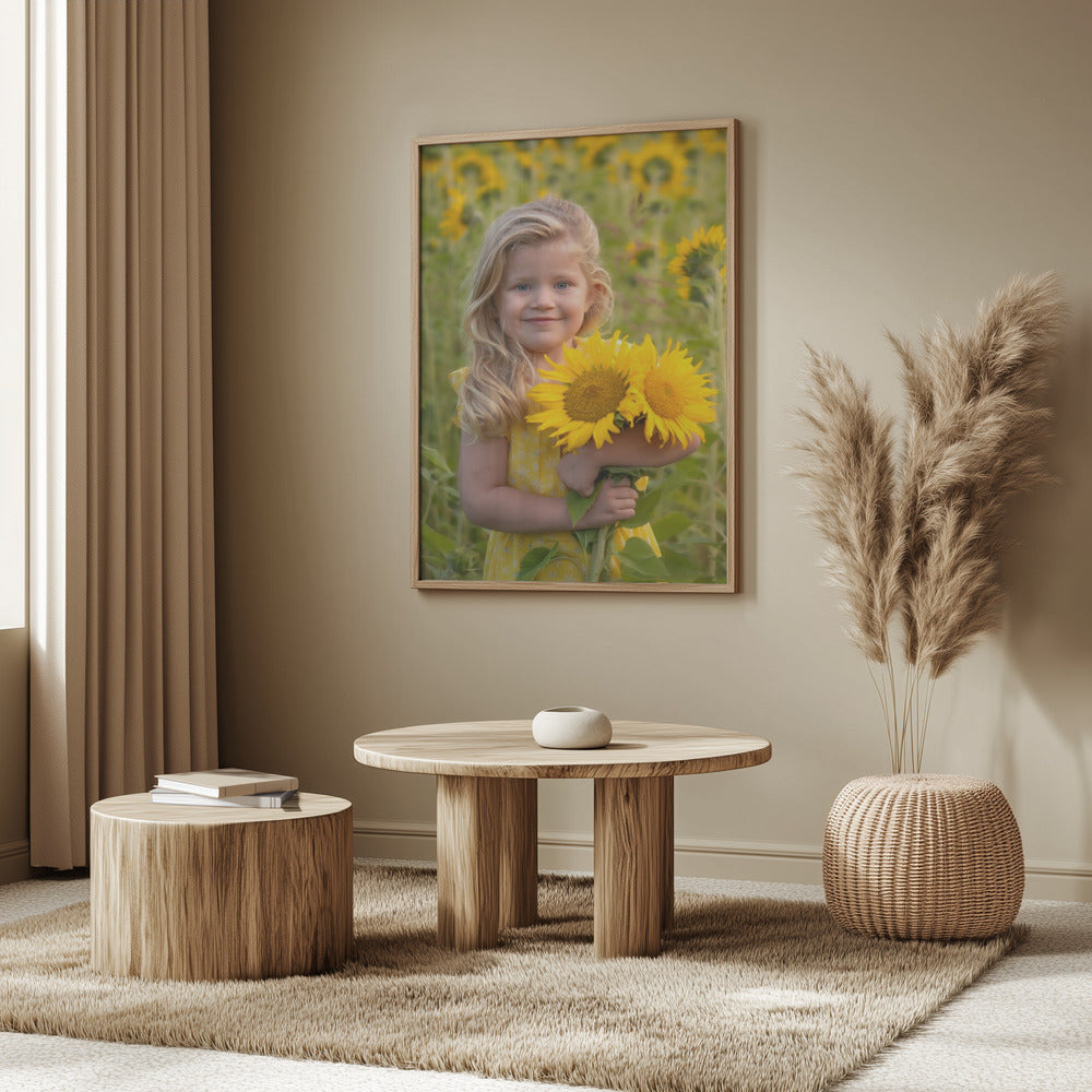 Sunflower girl Poster