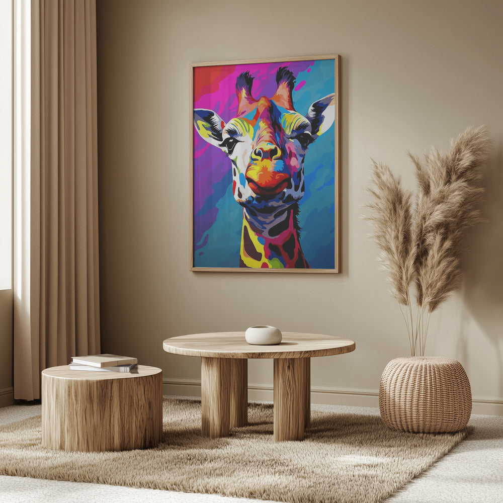 Giraffe Pop Art Poster