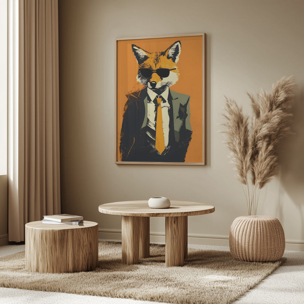 Fox In a Suit Poster