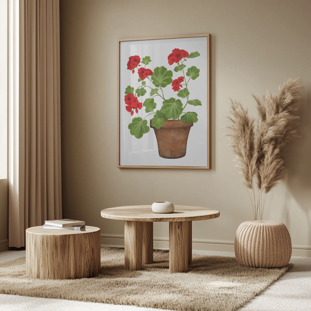 Red Geranium Poster