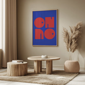 Oh No Dark Blue Recovered.psdratio 3x4 Print By Bohonewart Poster