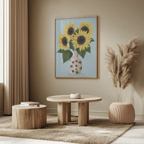 Vase of Sunflowers Poster