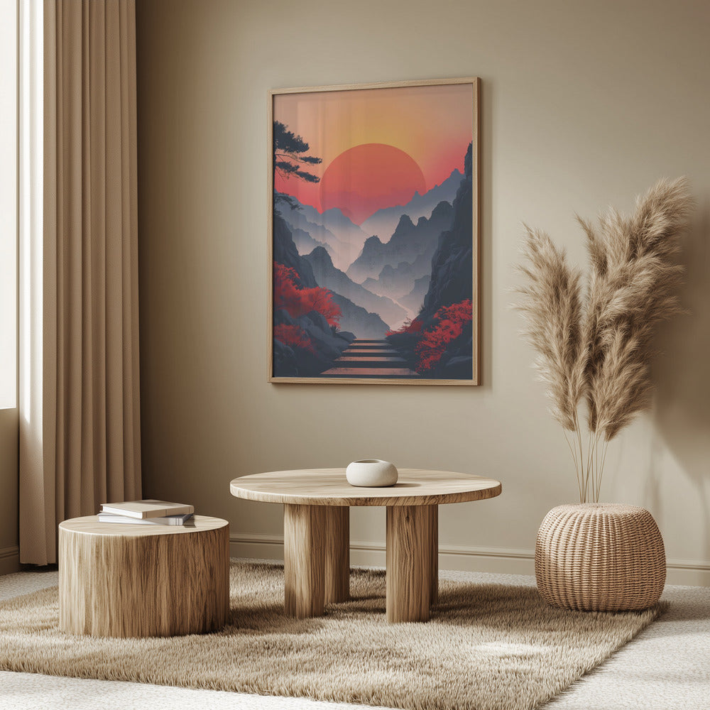 Sunset In the Mountains Poster