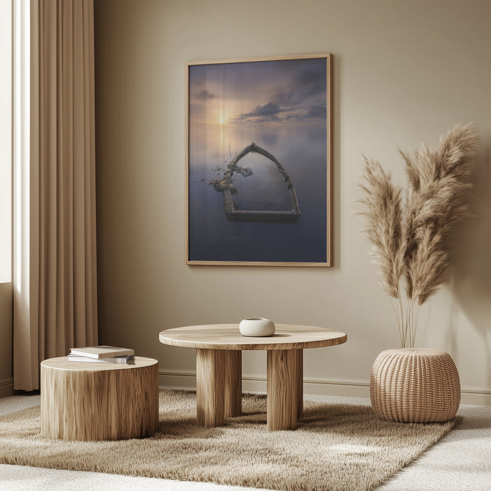 The abandoned boat Poster