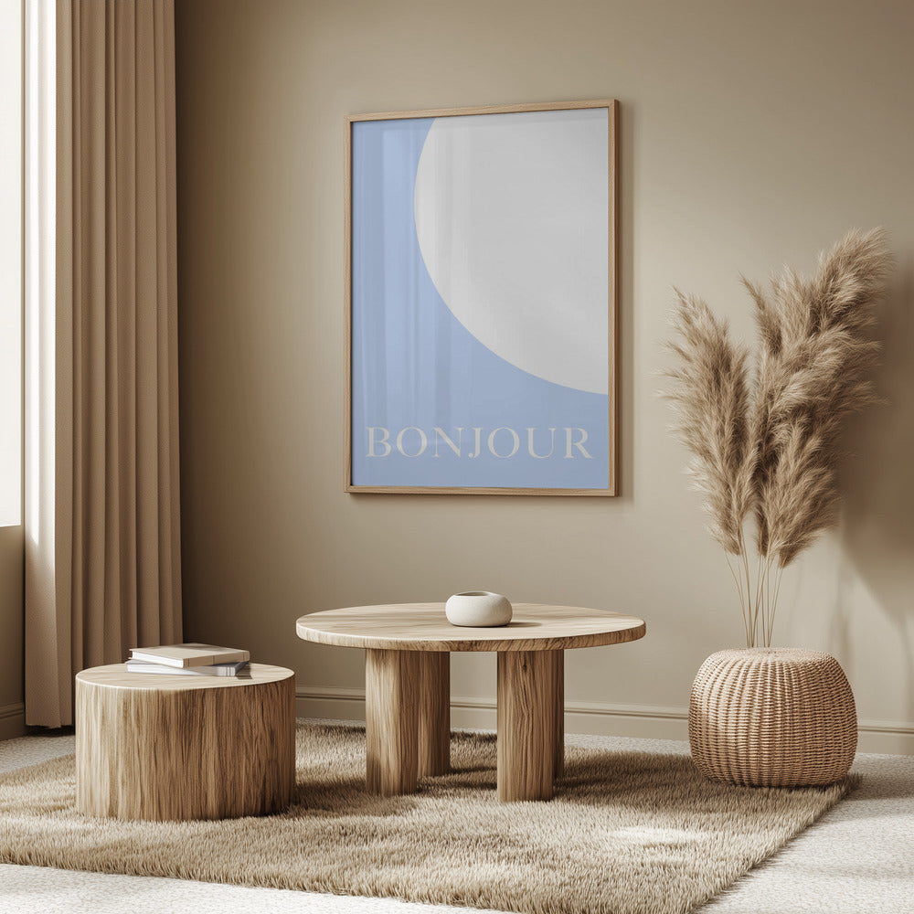 Bonjourblueandwhite Ratio2x3 Poster