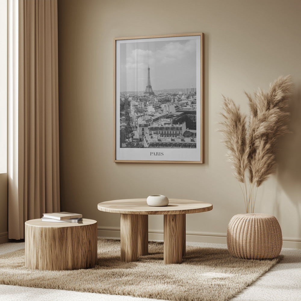 Pariseiffeltowerbw1 Size24x36 Poster