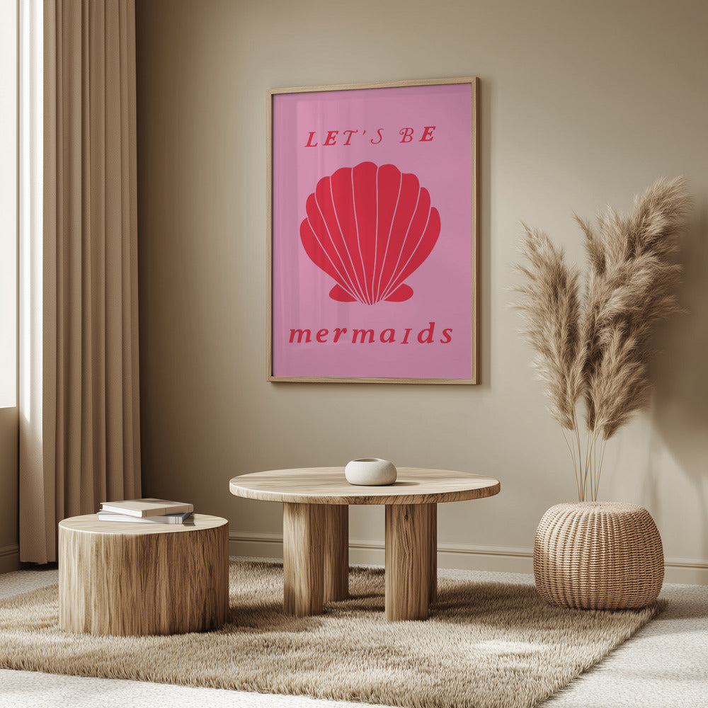 Mermaidspinkred Ratioiso Poster