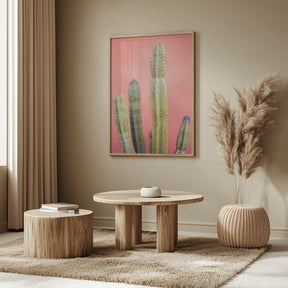 Pretty Pink Cactus Marrakech Poster