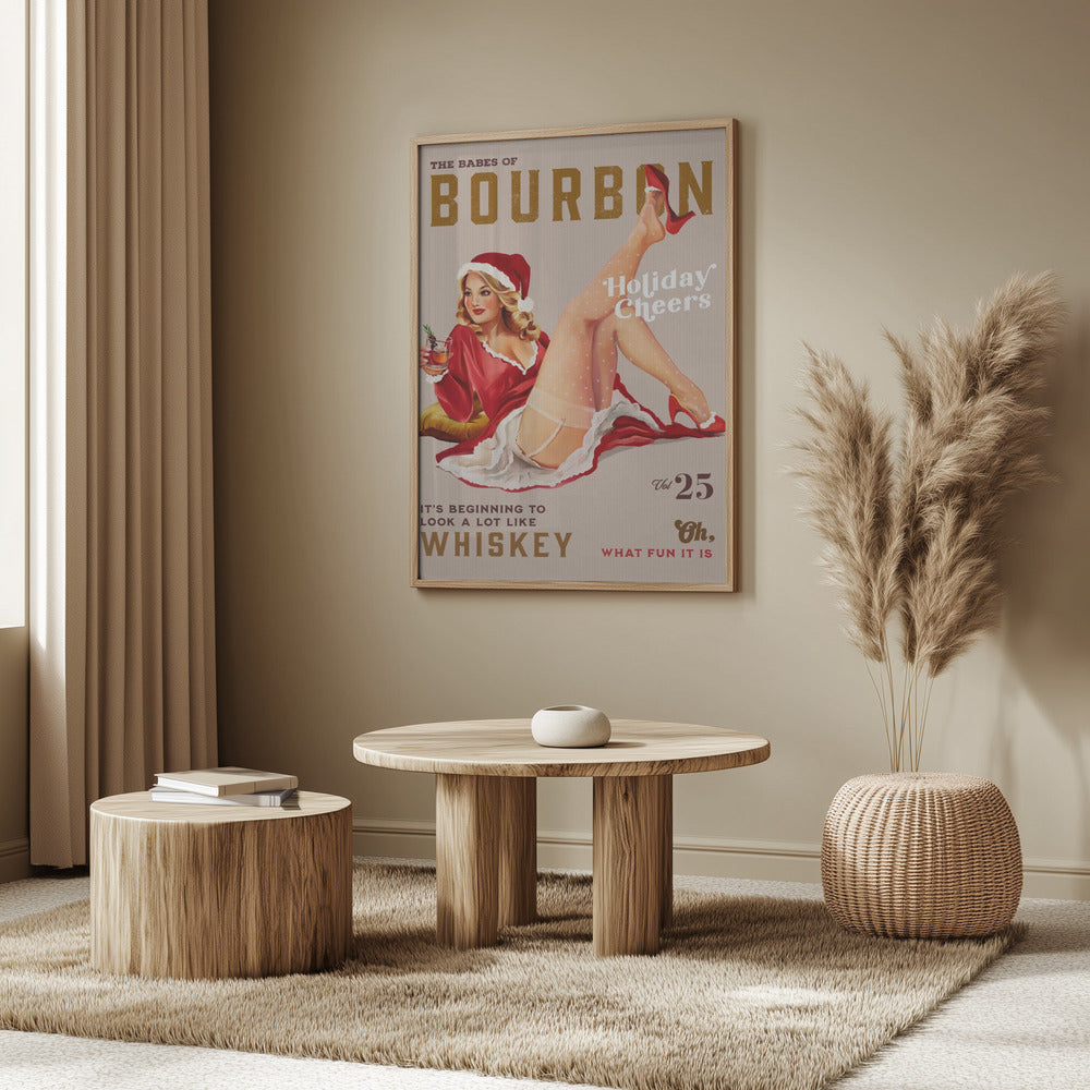 Babes of Bourbon Vol 25 Holiday Cheer Christmas Pinup Poster