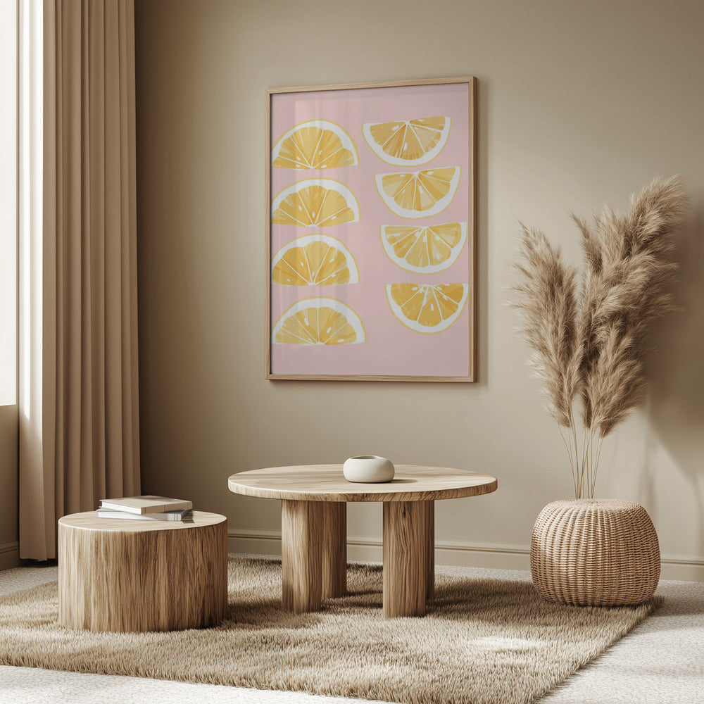 Sliced Lemons Poster