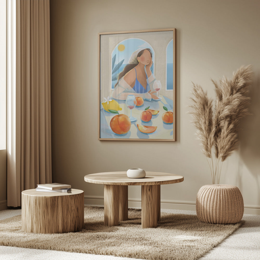 Girl with peaches Poster