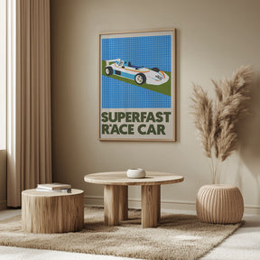 Superfast Race Car Poster