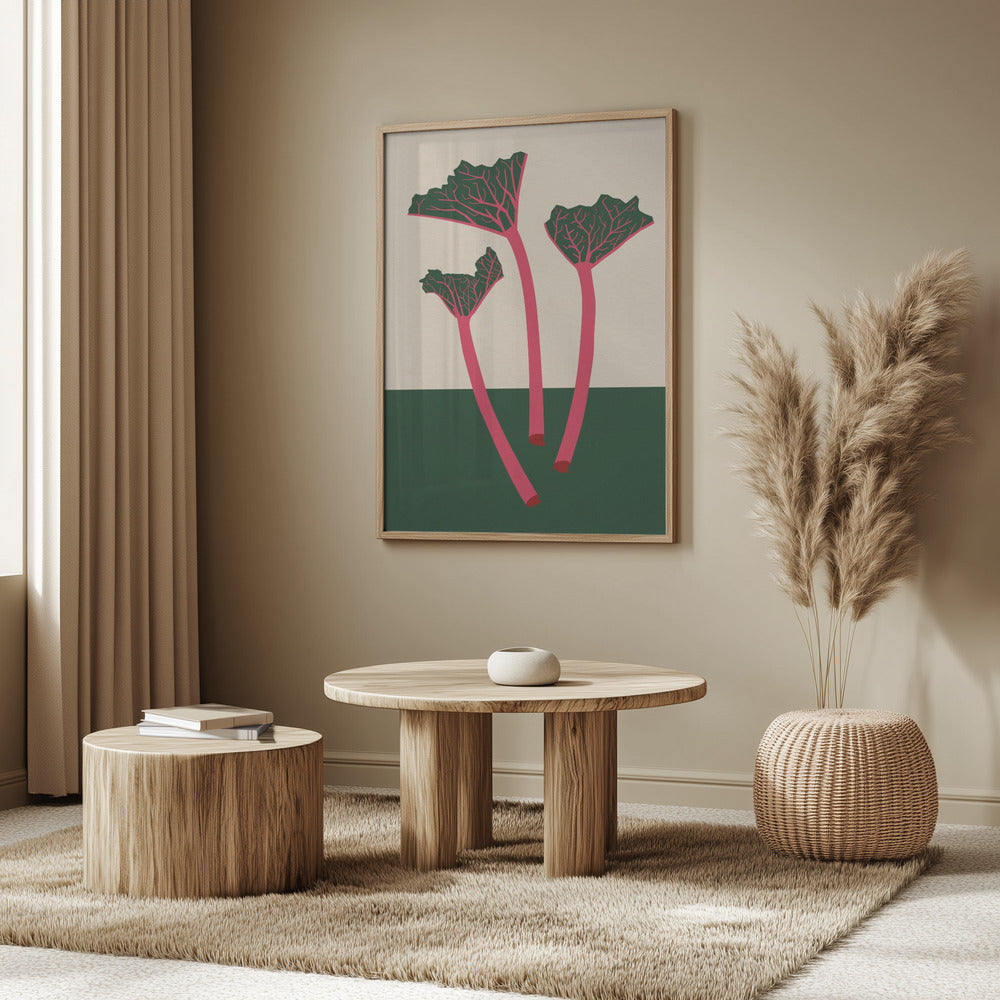 Swedish Garden Rhabarber Poster