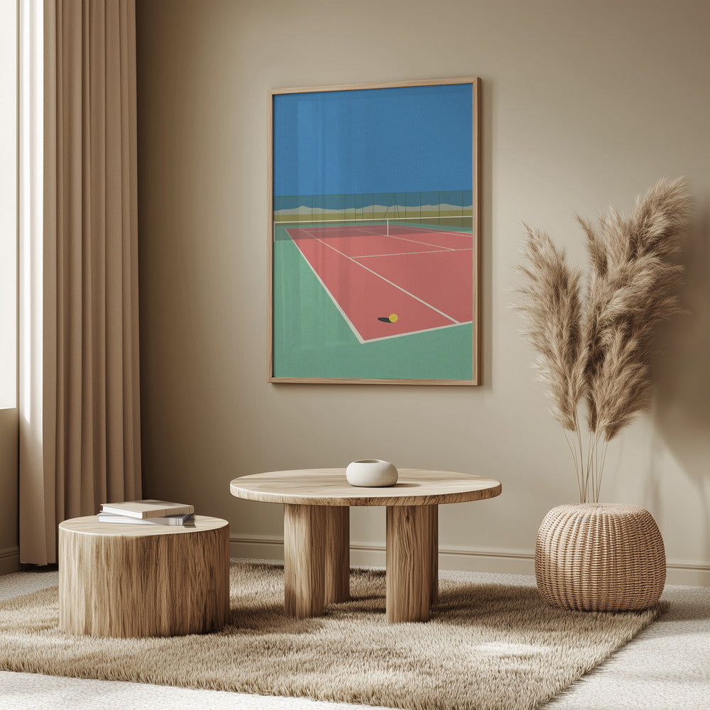 Tennis Court In the Desert Poster