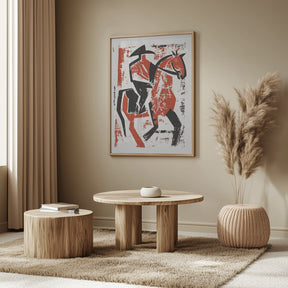 Abstract Horse Rider Poster