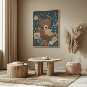 Mama Bear With Cub Poster