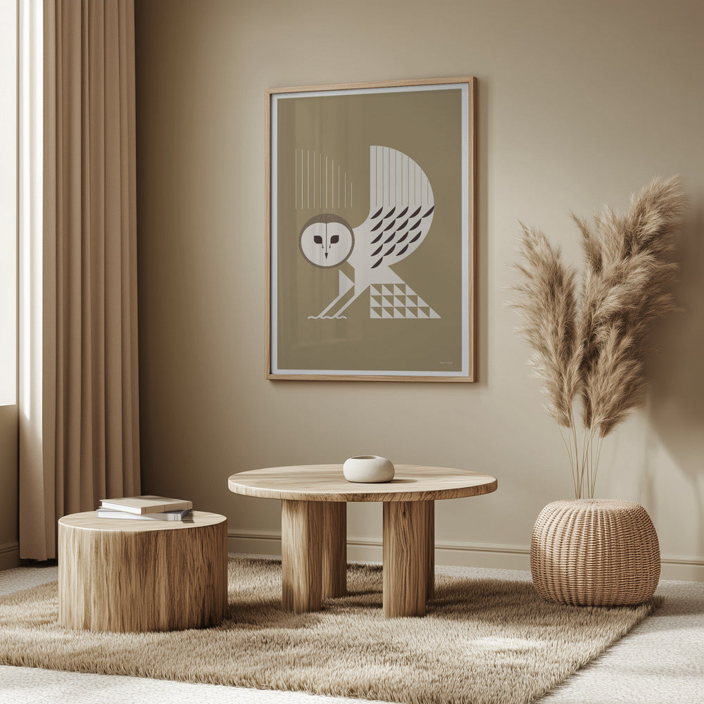 Golden Animals - Barn Owl (Gold) Poster