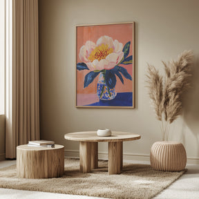 Blooming Peony Poster