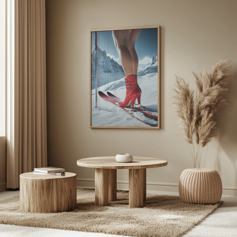 Ski Glamour High Heels Poster