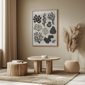 Coral Collection (black) Poster