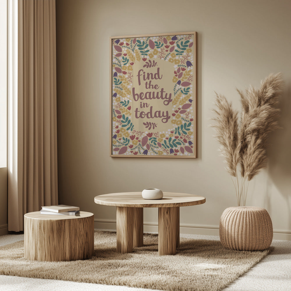 Find the beauty in today Poster