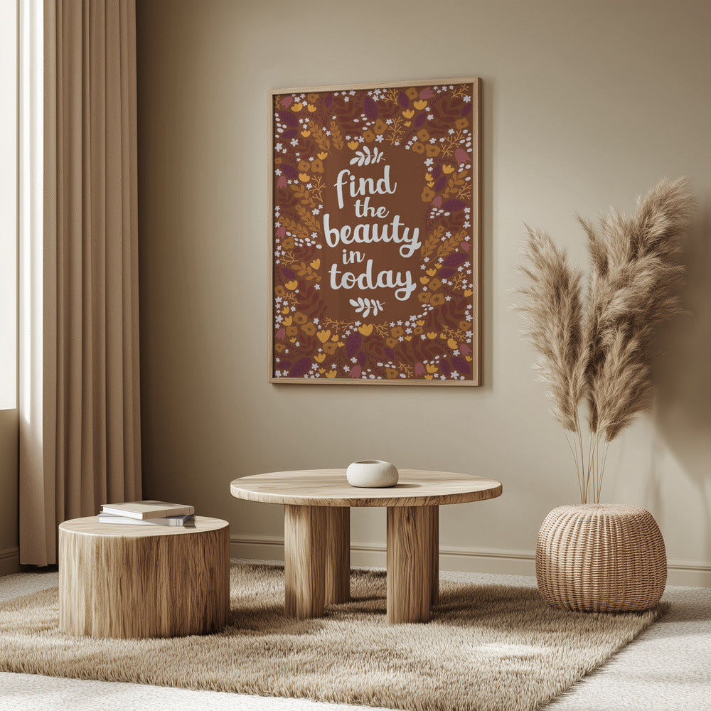 Find the beauty in today Poster