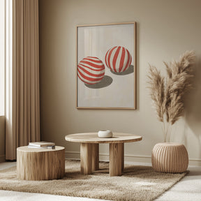 Striped balls Poster