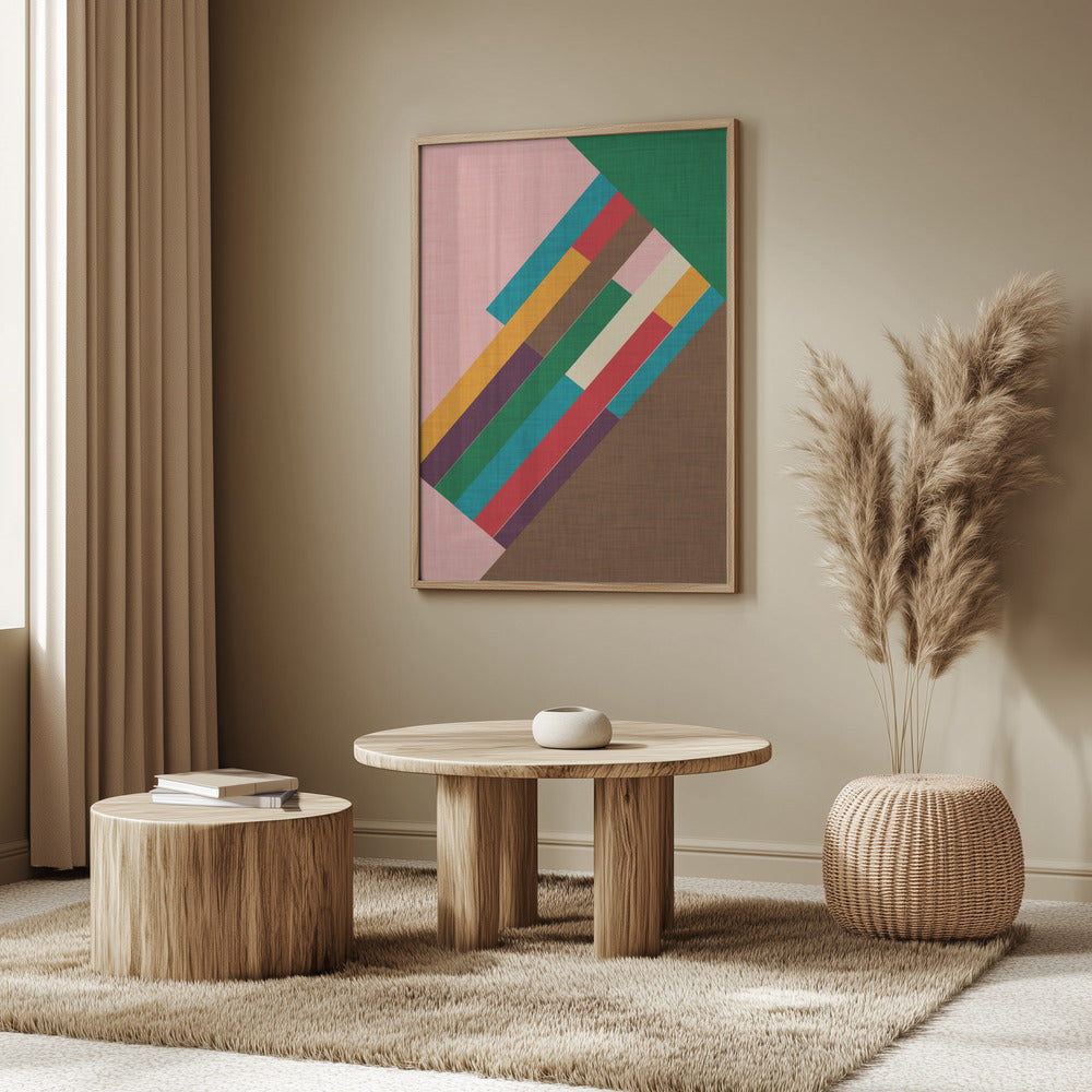 Meridian Pink - Mid Century Modern Poster