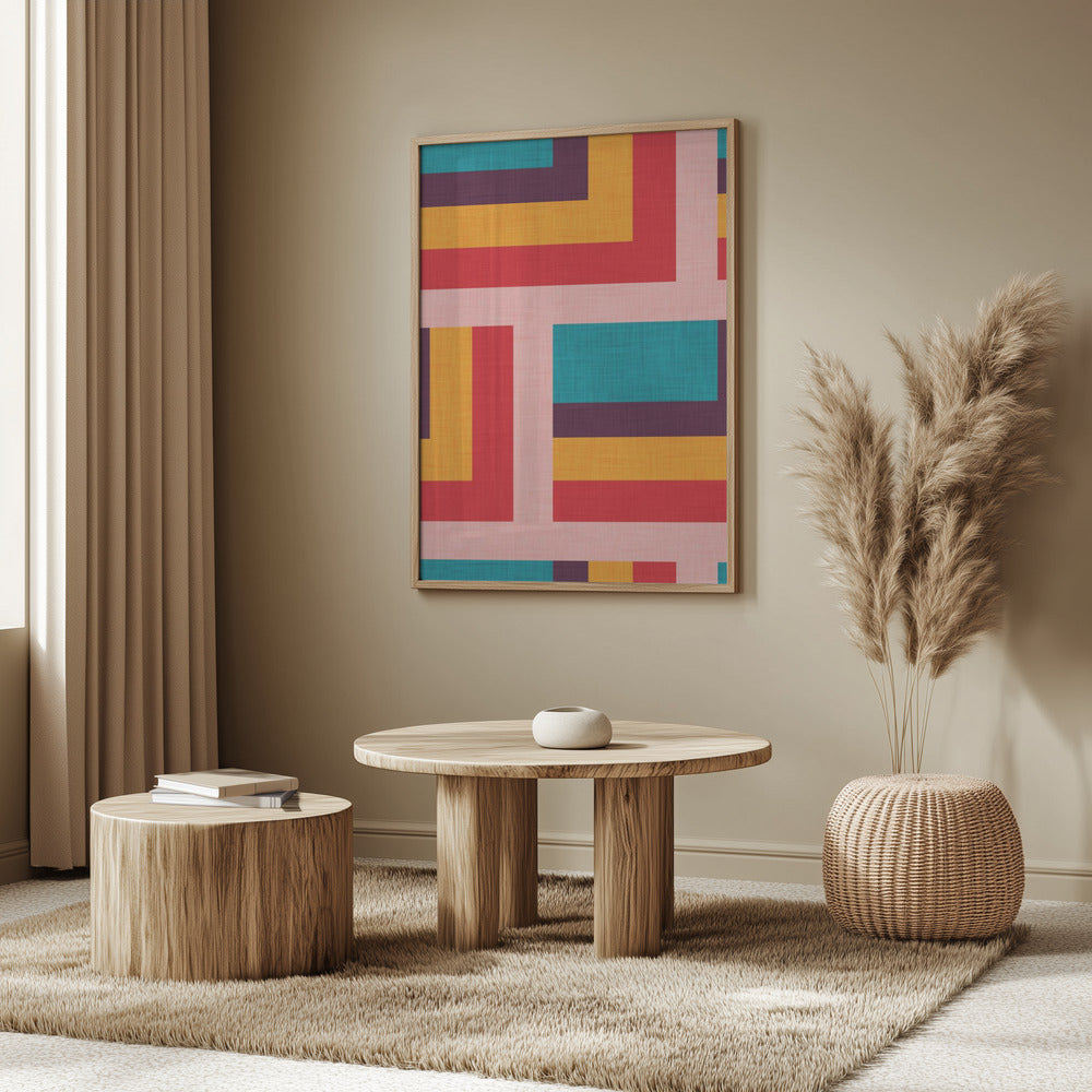 Abstract Mod Cubes M Poster