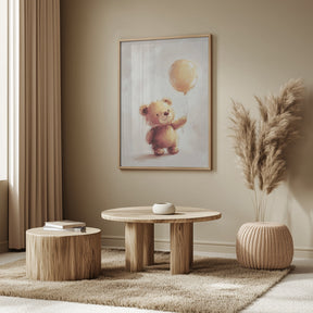 Teddy Bear and Balloon Poster