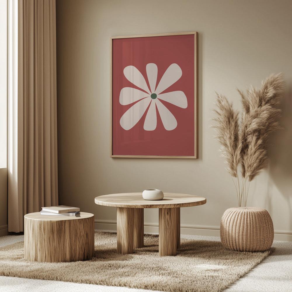 Big Flower - Beige Poster