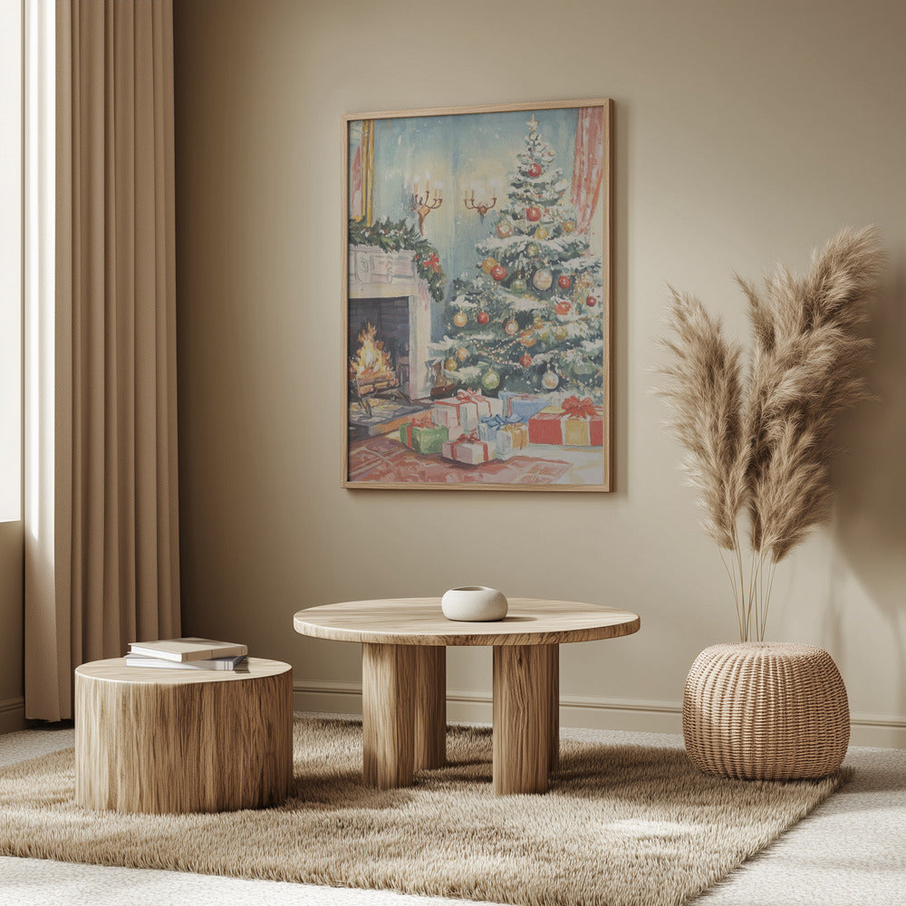 Christmas Living Room Poster