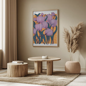 Purple Tulips Poster