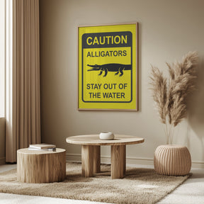 Caution   Alligators Poster