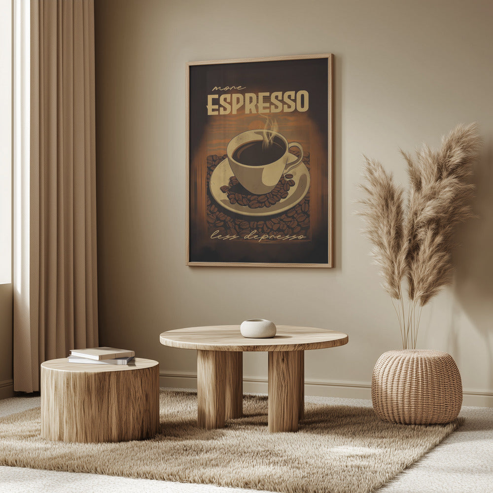 More Espresso   Less Depresso Poster