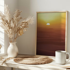 Sunset over Dunes Poster