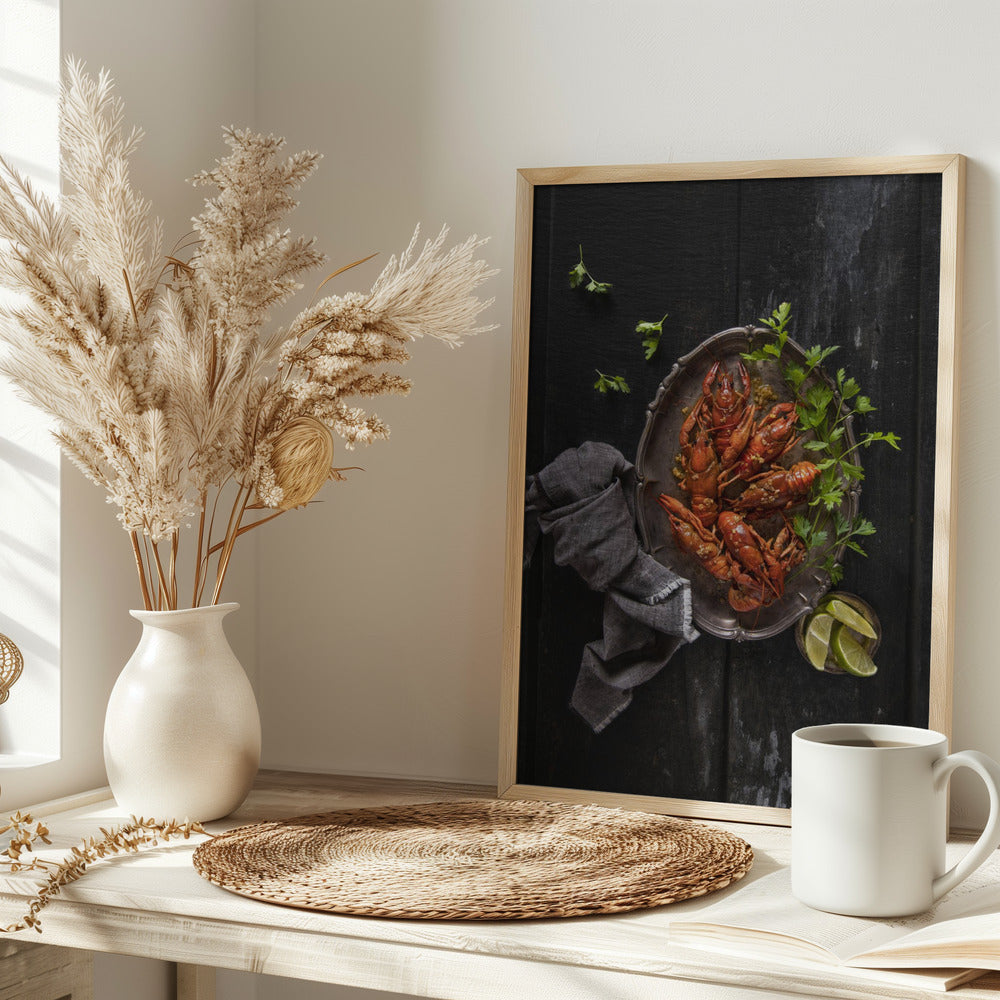 Crayfish and parsley Poster