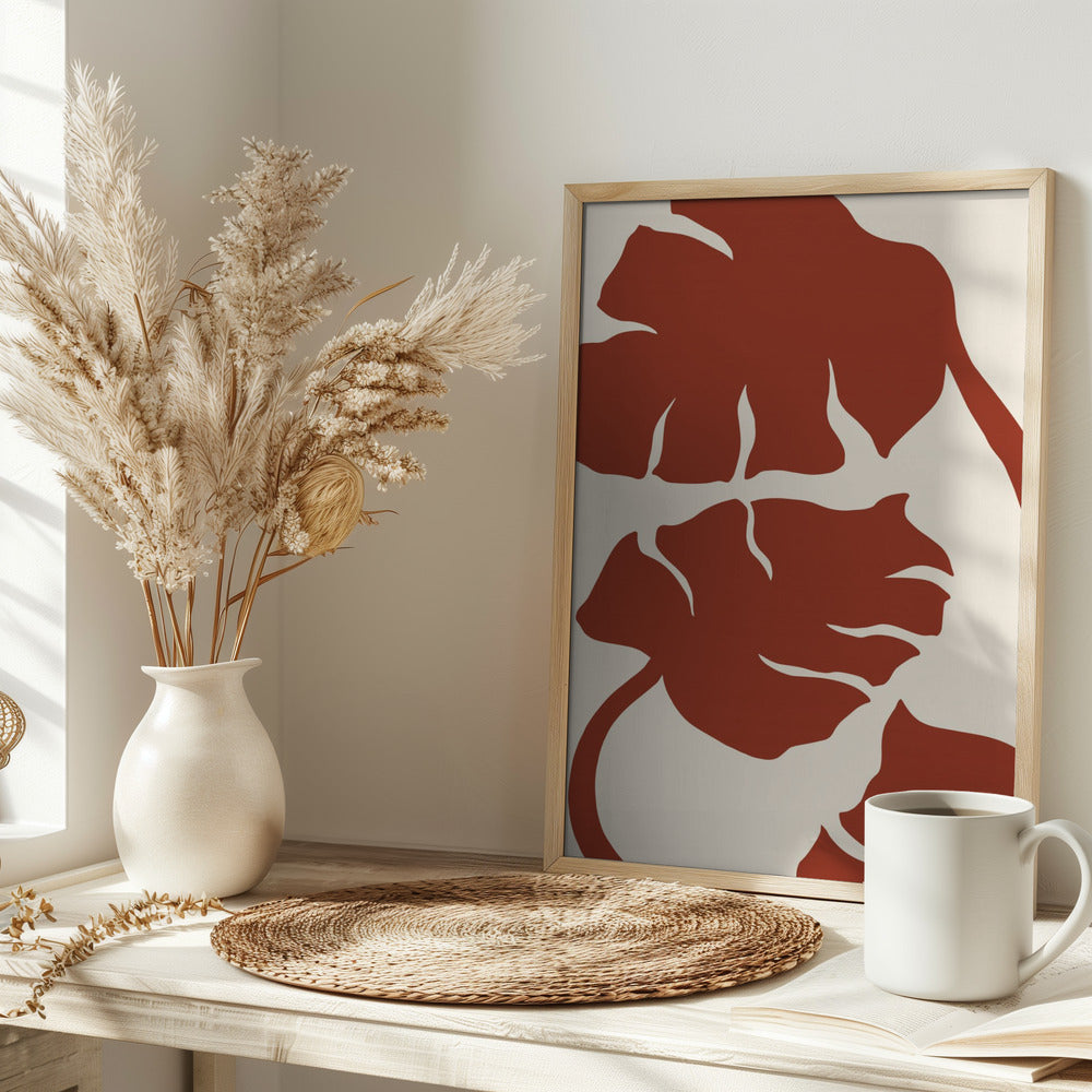 Monstera Brown Poster