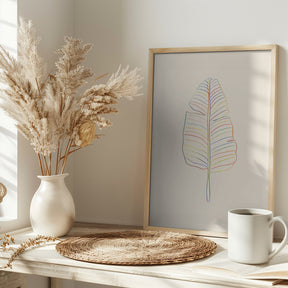 Banana Rainbow Leaf Poster