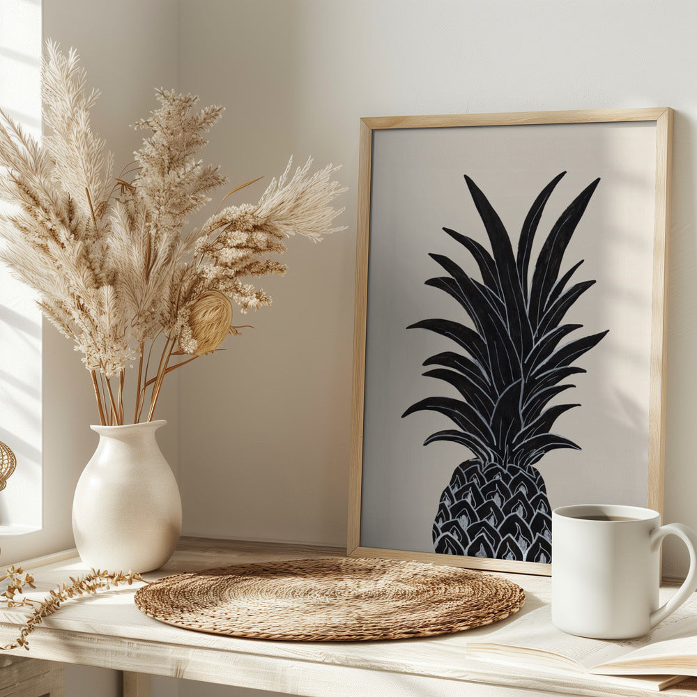 Black Pineapple Poster