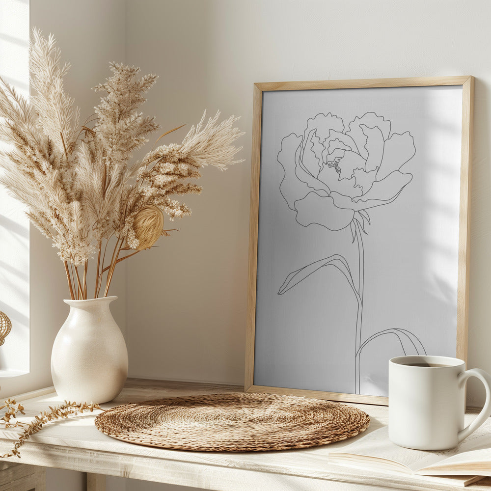 Peony Lines Poster