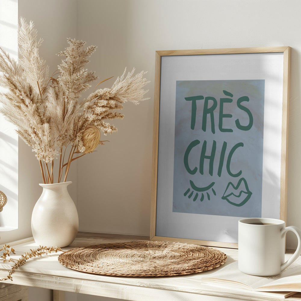 Très Chic Blue Frame Poster