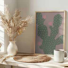 Green Cactus Poster